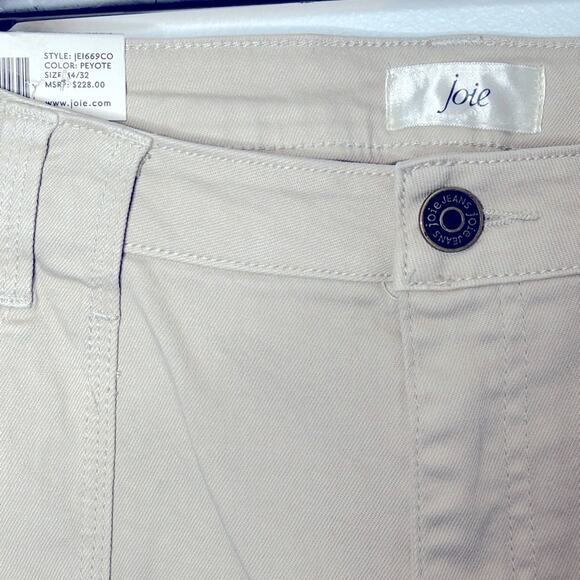 Joie Park Cargo Pants Peyote Tan Khaki NWT Size 14/32 — Utility Skinny Zip-Ankle - Picture 2 of 15